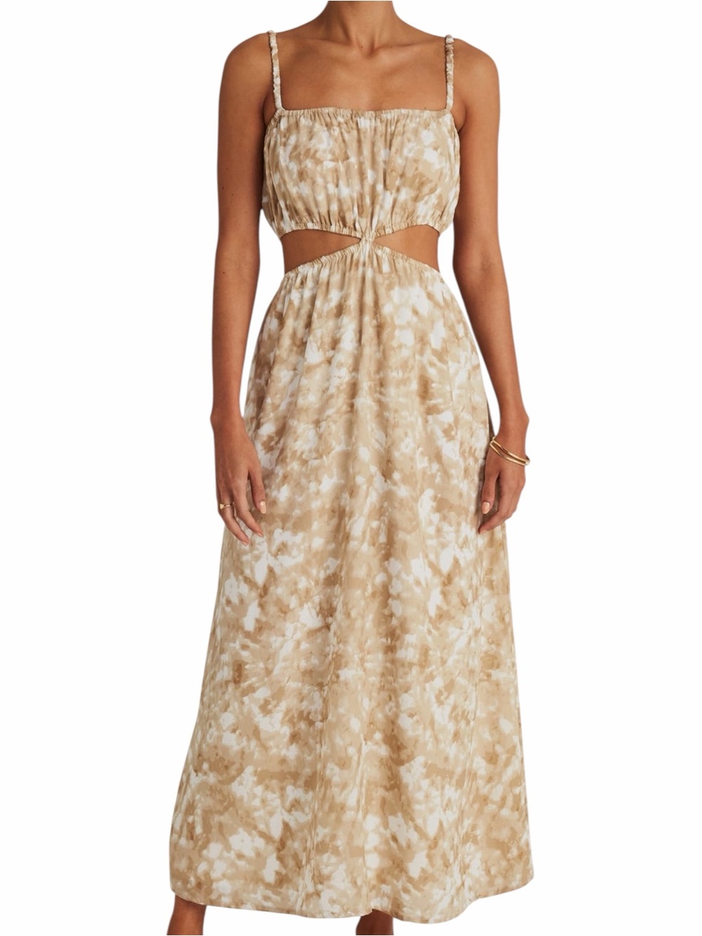 Faithfull the Brand Celina Floral Print Midi Dress Size Small